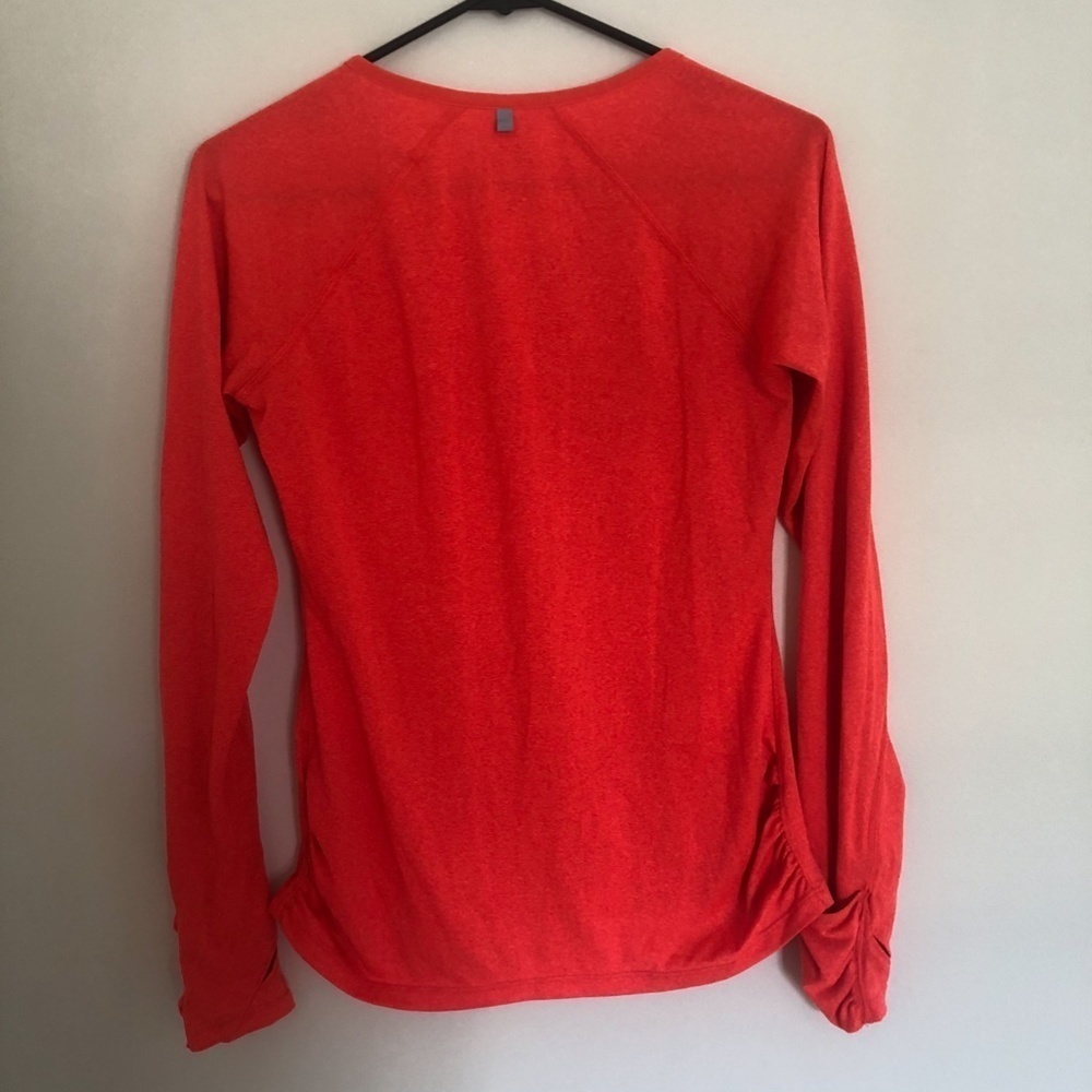 Nike Dri Fit Long Sleeve Tee Shirt in Orange - Picture 2 of 6